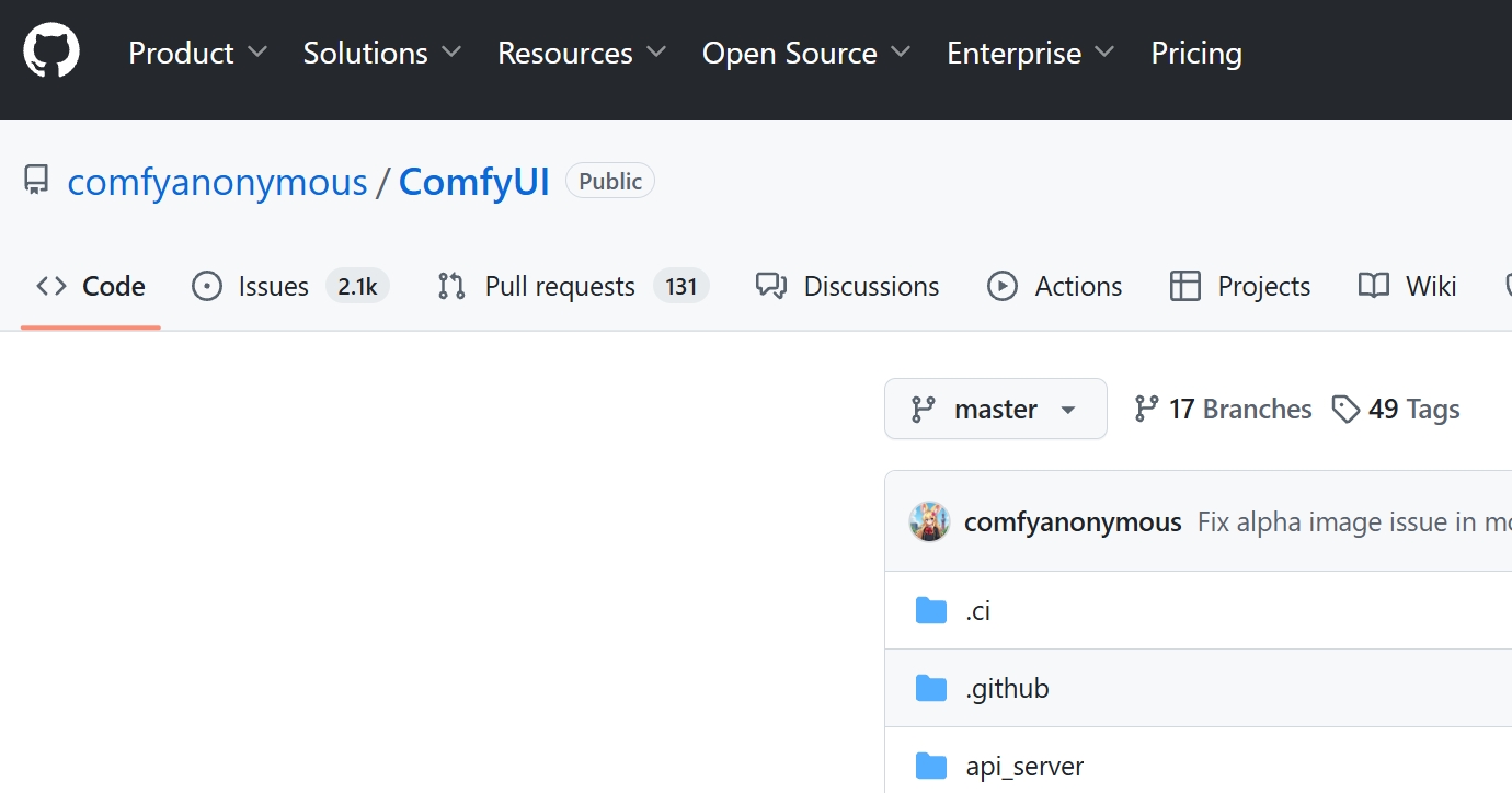 ComfyUl Github官方主页